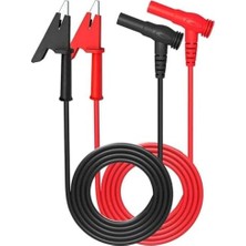 Asseds Store Krokodil Uçlu Multimetre Ölçü Aleti Probu, Silikonlu, 20A, 100 cm