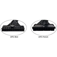 MiraLive 24 Pin Uzatma 30 cm 24 Pin Power Uzatma Kablosu