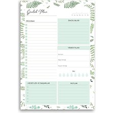 MiraLive 3'lü Yaprak Desenli Masaüstü Planlayıcı Set