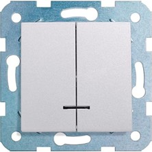 Asseds Store Gümüş Işık Komütatör Mekanizma+Düğme Kapak Çabuk Bağlanti Çocuk Koruma