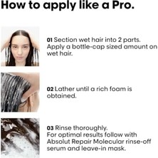 Asseds Store Professionnel Paris Serie Expert Absolut Repair Molecular Tüm Yıpranmış Saçlar Için Arındırıcı Şampuan 300ML