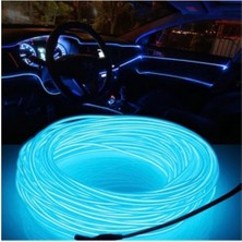 Buz Mavisi Araç Içi Neon LED Ip 2 Metre, Şık ve Parlak Aydınlatma