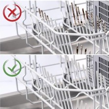 Ecovibe Bulaşık Makinesi Sepet Koruyucu Kapak Uçları, Gri Plastik, Tabak ve Bardak Rafı Için Pas ve Çizilme Önleyici 100 Adet (Beyaz)