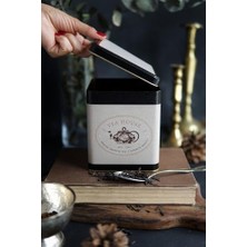 Ecovibe EVLE-ER024-8F Azura Tea Desenli Kare Metal Saklama Kabı 12X12 cm (Azura Tea)