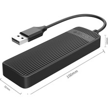 Asseds Store 4 Port USB 2.0 Ultra Slim Çoklayıcı Hub, Siyah, FL02