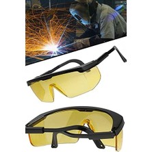 Asseds Store EAG005 Ayarlı Çapak Gözlüğü Sarı Renkli Ce Koruyucu Gözlük Iş Güvenlik 1410