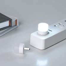 Ecovibe USB LED Küçük Beyaz Işık - Beyaz Işıklı USB Küçük LED Lamba, Koridor, Tuvalet, Oturma Odası, Çocuk Odası Için Rehber Gece Aydınlatma