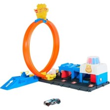 Asseds Store Istasyonu Oyun Seti Istasyonu Oyun Seti, 1:64 Ölçekli Oyuncak Polis Arabası ve Ayarlanabilir Pist Çemberi JBM71