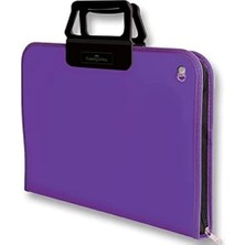 Asseds Store Proje Çantası Mor, 28X38 Cm, Askılı Taşıma, Kalemlikli, Sert Kapaklı, El Yormayan Ergonomik Kulp