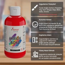 Asseds Store Kırmızı Akrilik Boya 250GR