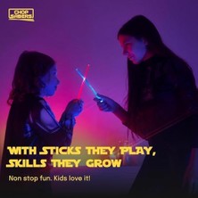 Asseds Store 8 Parça LED Işıklı Chopstik Işık Kılıcı Yemek Çubukları Tema Çöpstik