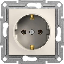 Asseds Store Electric Asfora Krem Çerçevesiz Topraklı Priz EPH2970123