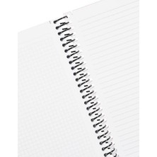 MiraLive Primary Serisi, A4, 5 Konulu (4 Kareli, 1 Çizgili) 150 Yaprak Pp Kapaklı Spiralli Defter, Kırmızı