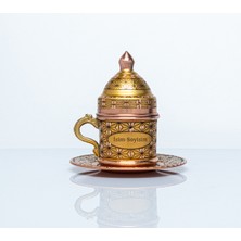 Eriza Kişiselleştirilebilir Geometrik Desen Bakır Kahve Fincanı Isim & Logo Işlemeli