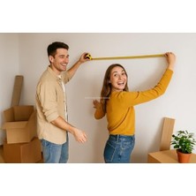 MiraLive Çelik Şerit Metre, 5 Metre, 25 mm Genişlik, Otomatik Kilitli, Askılı, Dayanıklı Gövde, Otomatik Geri Sarma, Profesyonel Ölçüm Aleti