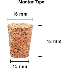 Asseds Store Şeffaf 25 ml / 25 cc Mantar Tıpalı Boş Cam Şişe 12 Adet