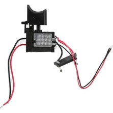 Asseds Store 7.2V - 24V Lityum Matkap Anahtarı Pil Akülü Matkap Hız Kontrolü Küçük Işıklı Tetik Anahtarı