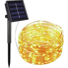Gaman Güneş Enerjili 200 LED Peri Işık, Bahçe ve Balkon Dekorasyon Için Aydınlatma 22 Metre Solar LED
