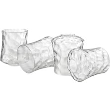 Ecovibe Aspen 23530-63-4, Aydınlatma Armatürü/makyaj Işığı/duvar Işığı/kolye Için Şeffaf Dövülmüş Cam, Boyut: 4-1/2 "d x 5-3/8" H, 4 Paket