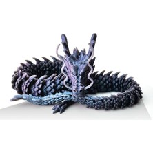 Asseds Store Hareketli Ejderha Oyuncak – Fantastik Eklemli Ejderha Figür, Mitolojik Tasarım & Koleksiyonluk Figür, 30 cm (Gece Mavisi)