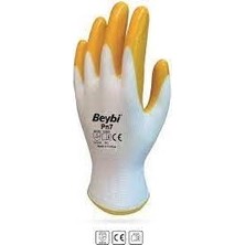 Asseds Store Beybi Pn7 Polyester Örme Nitril Eldiven 10 Beden 5 Çift