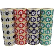 Asseds Store Tarih Seçme Etiketi 30MM x 30MM Ruloda 1000 Adet (Yeşil, 2026)