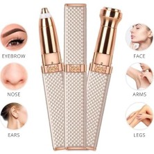 Asseds Store Yeni Nesil Luxury 2 Başlıklı Şarjlı Işıklı Kaş Bıyık Yüz Çevresi Kadın Tüy Epilasyon ve Traş Makinesi
