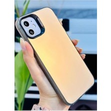 Asseds Store 11 ile Uyumlu (12 Görünümlü) Köşeli Parmak Izi Bırakmaz Baskılı Metalik Electro Silikon Kılıf