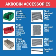 Asseds Store Akro-Mils 30210 Akrobins Plastik Saklama Kutusu, Istiflenebilir, El Işi ve Cihazlar Için, 6'lı Paket, 08212BLUE