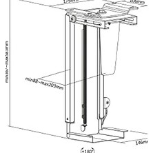 Ecovibe Masa Montajı Için Evrensel Bilgisayar Tutucu