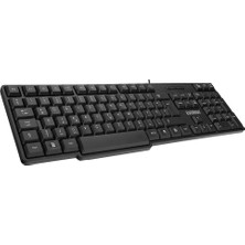 Asseds Store KB-517UF Siyah USB F 2mt Kablo Uzunluğu Standart Klavye