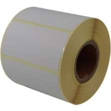 Asseds Store Eko Termal Etiket 80MM x 40MM Ruloda 1000 Adet 40MM Çapında Direk Termal Transfer Etiketi, Beyaz