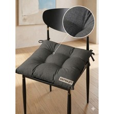 Bemrax Lüks Dekoratif Sandalye Minderi 40X40 cm - Bağcıklı, Yumuşak Dolgulu Mutfak ve Bahçe Minderi