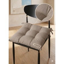 Bemrax Lüks Dekoratif Sandalye Minderi 40X40 cm - Bağcıklı, Yumuşak Dolgulu Mutfak ve Bahçe Minderi