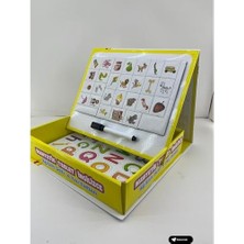 Asseds Store Oyuncak Ingilizce Manyetik Tabletli Silinebilir Kalemli 79 Parça Eğitici Ingilizce Harf Seti - Yazı Tahtalı
