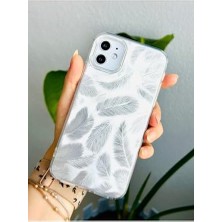 Asseds Store 11 ile Uyumlu (12 Görünümlü Köşeli) Tüy Renk Geçişli Parlak Silikon Kourmalı Kılıf