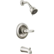 Asseds Store Foundations Fırçalanmış Nikel Duş Bataryası Seti, 2 Püskürtmeli Fırçalanmış Nikel Duş Başlığı, Küvet ve Duş Kiti, Duş Bataryası Setleri Komple, Paslanmaz BT13410-SS (Vana Dahil Değildir)