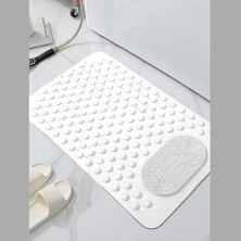 Asseds Store Vantuzlu Banyo ve Duş Kaydırmazı Duşa Kabin Küvet Içi Vantuzlu Banyo Paspası (35X69 Cm) (Gri)
