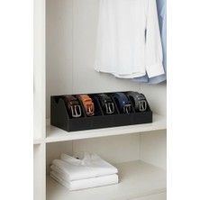 Asseds Store 5 Bölmeli Kemer Çorap Takı Makyaj Organizeri Dolap Içi Kemer Düzenleyici Organizer Beyaz