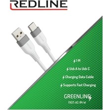 Asseds Store Redline USB A/type-C Hizli Sarj ve Data Kablosu, 1 Metre Uzunluk