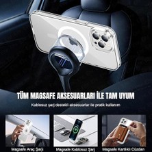 Asseds Store 13 Pro Max Uyumlu Kamera Korumalı Şarj Özellikli Airbag Tasarımlı Şeffaf Silikon Kılıf