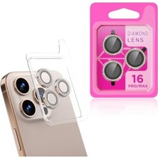 Asseds Store Zore Ile Uyumlu 16 Pro 16 Pro Max Cl-06 Kamera Lens Koruyucu Titanyum