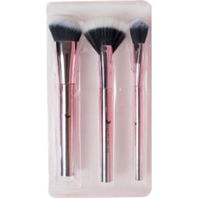 Asseds Store 3'lü Metalik Makyaj Fırça Seti - 103