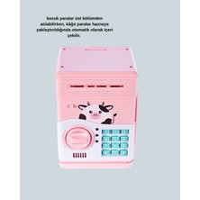 Atm Tasarımlı Pembe Işıklı Sesli Çocuk Kumbarası - Lisinya