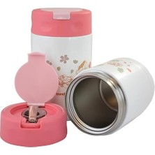 Asseds Store Çelik Içli Termos 350 ml Pembe Çelik Kaşık Ile TX-6129