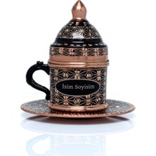 Eriza Kişiselleştirilebilir Geometrik Desen Bakır Kahve Fincanı Isim & Logo Işlemeli