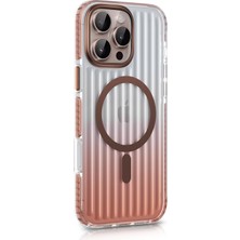 Asseds Store 15 Pro Max Için Serisi Magsafe ile Uyumlu Arkası Yarı Saydam Parmak Izi Tutmayan ve Çizilmeyen Polikarbonat Kenarları Yumuşak Silikon Kılıf (Desert Titanium, 15 Pro Max)