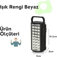 Asseds Store LED 24 Ledli Taşınabilir Işıldak Kamp Feneri El Feneri - Siyah