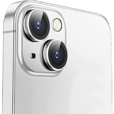 Asseds Store 15/15 Plus Screen Protector 9h Safir Cam Kamera Metal Lens Koruyucu (Gümüş)
