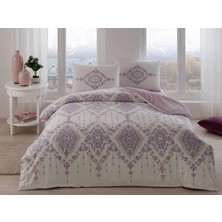 Ecovibe Carmine Etnik DESENLI%100 Pamuk Nevresim Takımı, Lila, Size